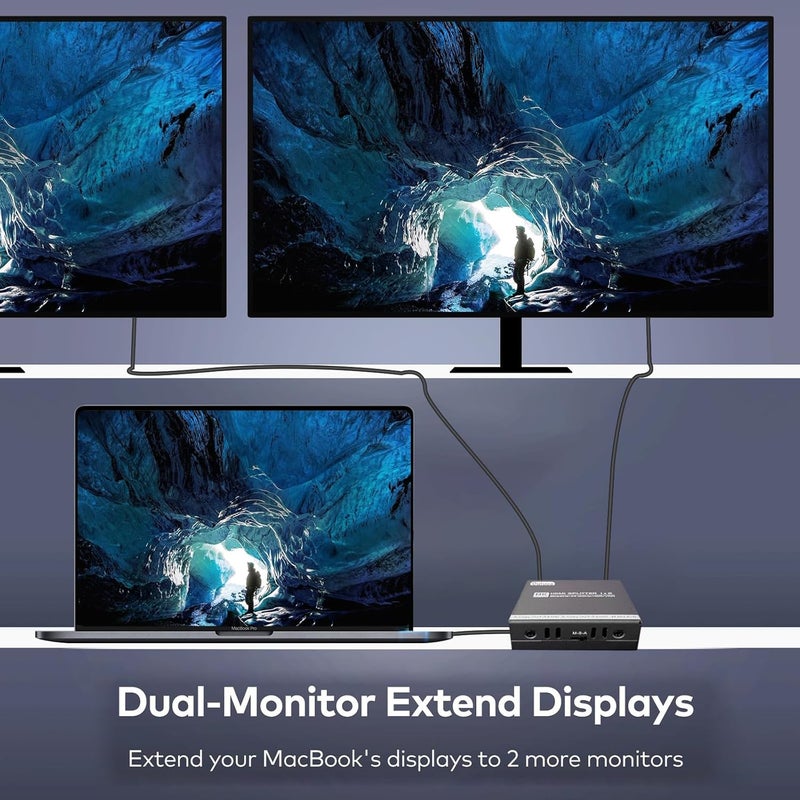Ouluoa 8K HDMI Splitter 1 in 2 Out (Not Extended Display), Mirror Only, 4K@120Hz HDMI 2.1 Splitter for Monitor, TV, Support HDCP2.3, 48Gbps, Compatible with 4K & 1080P High-Definition Video - Image 3